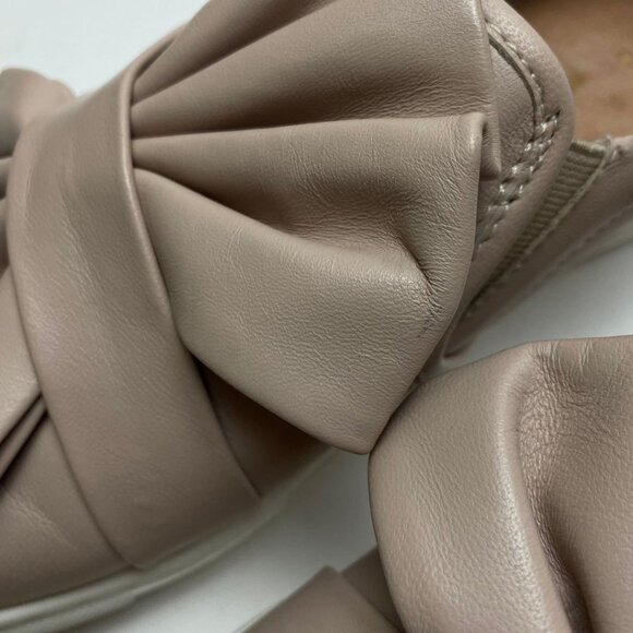 HALOGEN Nordstrom Bow Leather Sneakers Pastel Size 8 - Picture 6 of 8